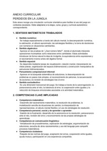 Portada del anexo curricular de Perdidos en la jungla